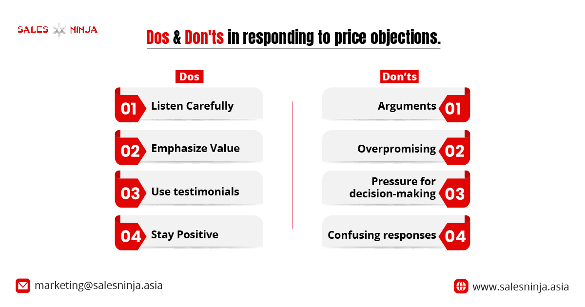 Price Objections, Price objections handling tips, sales tips, sales objections, www.salesninja.asia