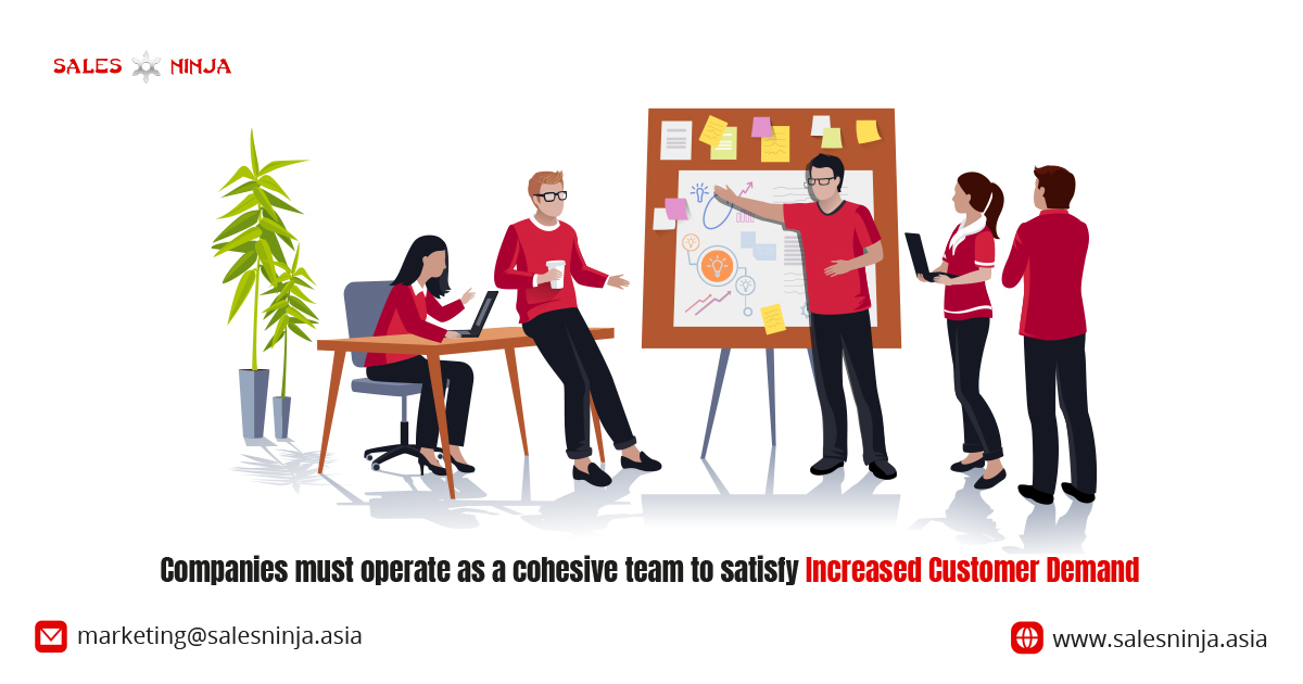 Collaboration, collaborative culture, teamwork, groupwork, satisfying customer demand, www.salesninja.asia