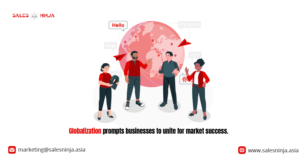 Globalization, global business, teamwork, groupwork, communication, www.salesninja.asia