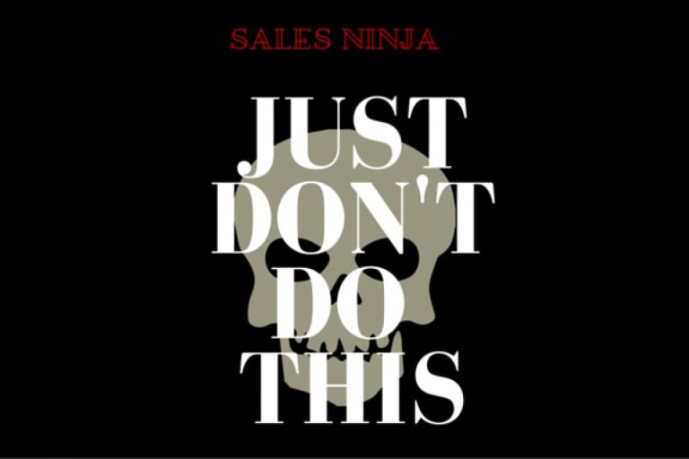 Don’t show up in any sales presentation doing this - Sales Ninja Blog