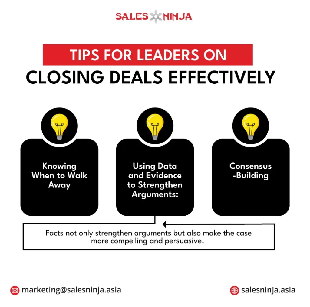 tips for leaders on closing deals effectively